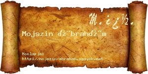 Mojszin Ábrahám névjegykártya